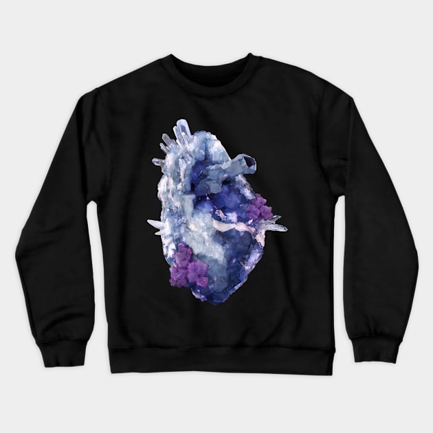 Crystal Heart Crewneck Sweatshirt by xdrewstroyerx